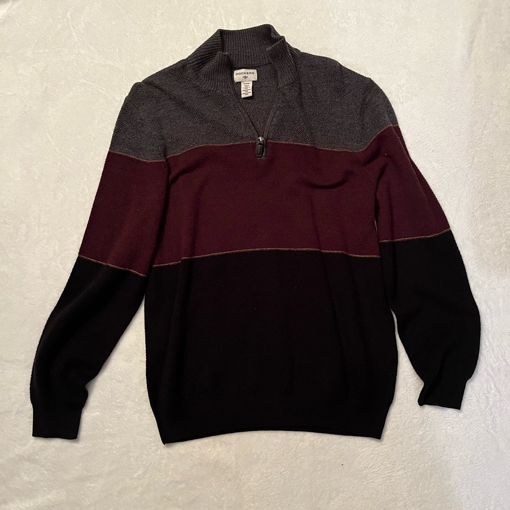 men’s chunky striped Dockers sweater